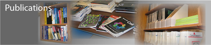 Assortment of pictures of books and scientific journals.